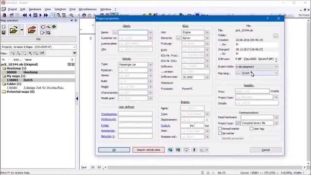 WinOLS Map Languages