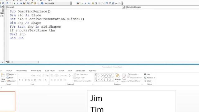 Powerpoint VBA - Find & Replace смотреть онлайн