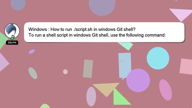 Windows : How to run ./script.sh in windows Git shell? смотреть онлайн