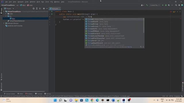Virtual Thread Hello World смотреть онлайн