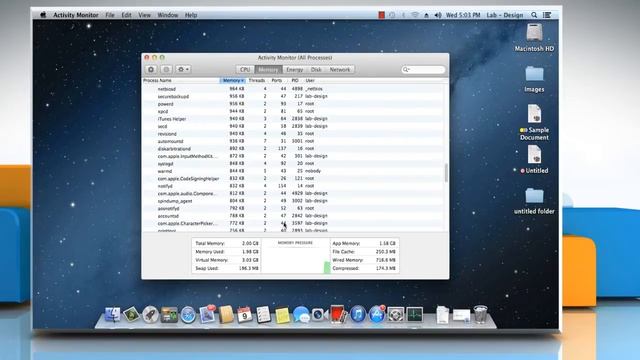 See the System Memory Usage in the Dock of Mac® OS X™ смотреть онлайн