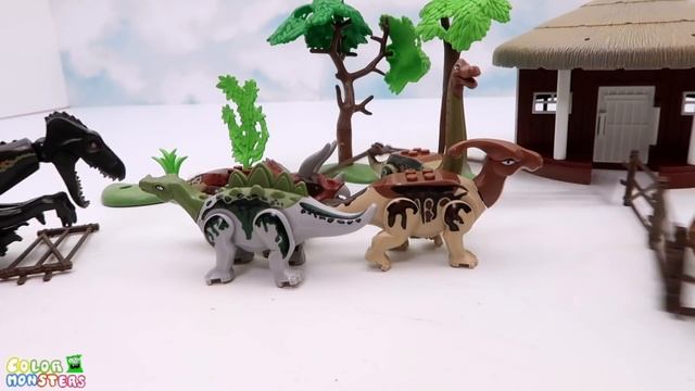 Dinosaur Jungle Zoo - Dinosaur Hunter Take A Baby Dino Lego! Toy Movie For Kids Fun Video смотреть онлайн