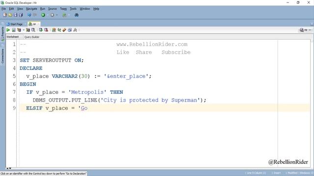 PL/SQL tutorial 10: PL/SQL IF THEN ELSIF Statement in Oracle Database by Manish Sharma смотреть онлайн