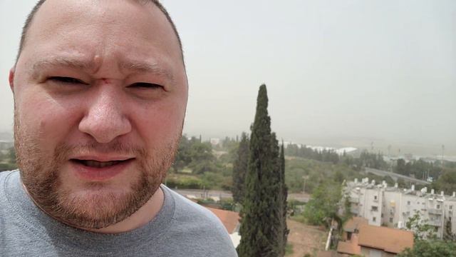 Песчаная буря в Израиле. Хамсин. Раскалённый песок и плотный воздух из пустынь. смотреть онлайн