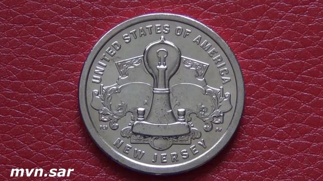 1 доллар 2019 США "D" Лампа накаливания Томаса Эдисона на фоне орнамента #321 смотреть онлайн
