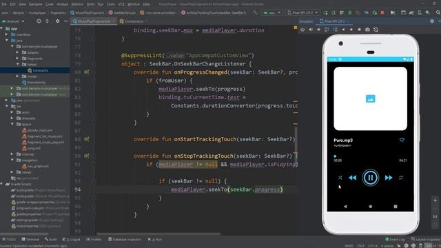 Update Seekbar While Music is Playing | BerPlayer | Part 6 смотреть онлайн