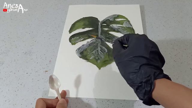 MELUKIS DAUN MONSTERA UNTUK HIASAN DINDING смотреть онлайн