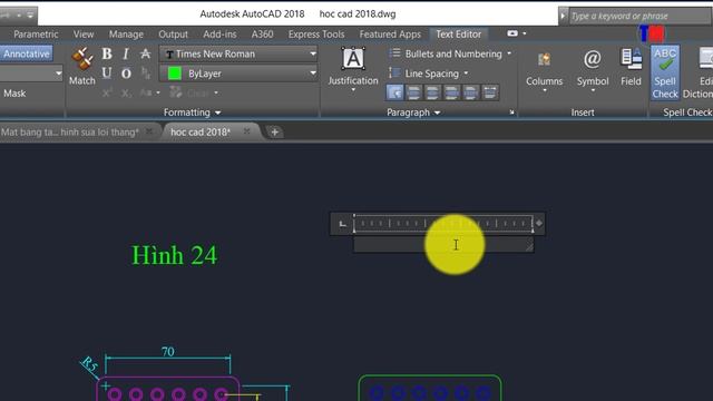 Học Autocad 2018: Nhập Văn Bản, Chữ Viết vào Autocad - Lệnh MText смотреть онлайн
