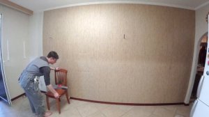 Поклейка натуральных бамбуковых обоев на стену в кухне от А до Я