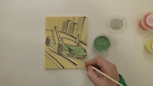 Шоколадная раскраска - Гоночный автомобиль смотреть онлайн