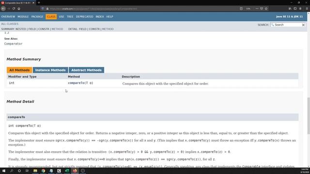 The Comparable Interface смотреть онлайн