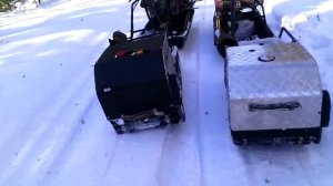 Поездка в лес, с переделками на мотособаках.