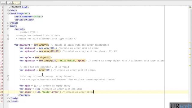 #7 Javascript Array Type смотреть онлайн