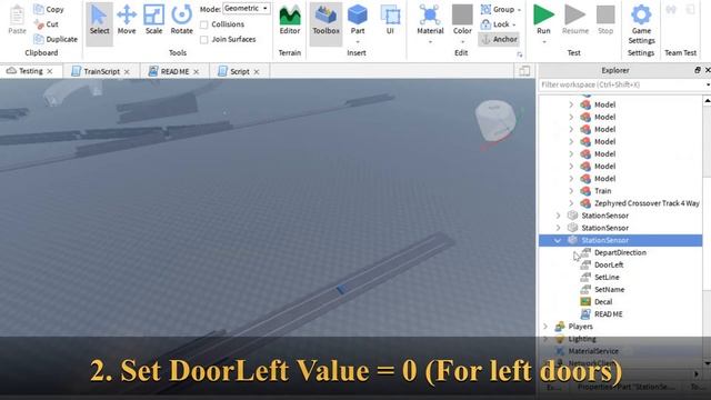 Roblox Tutorial for Train Game Creation - Part 4 Door Side open & Station Name display смотреть онлайн