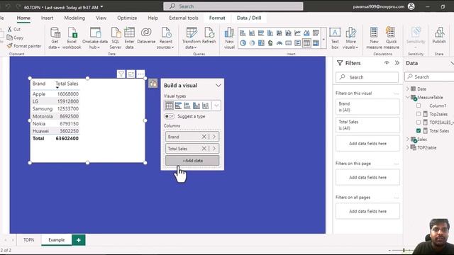 DAX | Power BI | Table Manipulation | TOPN Function & Dynamic TOPN using Parameter смотреть онлайн