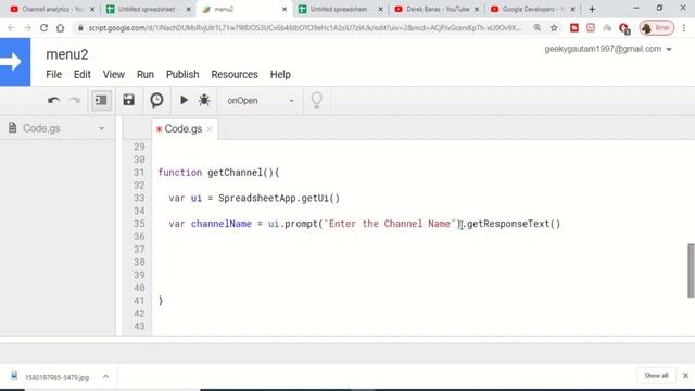 Google Sheets Youtube Data API Tutorial Using Google Apps Script смотреть онлайн