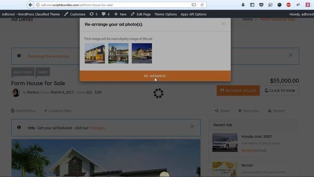 Re ordering images in adforest WordPress theme смотреть онлайн