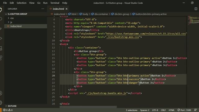 Bootstrap 24-dars. Button group смотреть онлайн