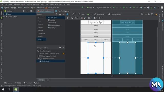 Grid Layout | Android Tutorial #21 смотреть онлайн