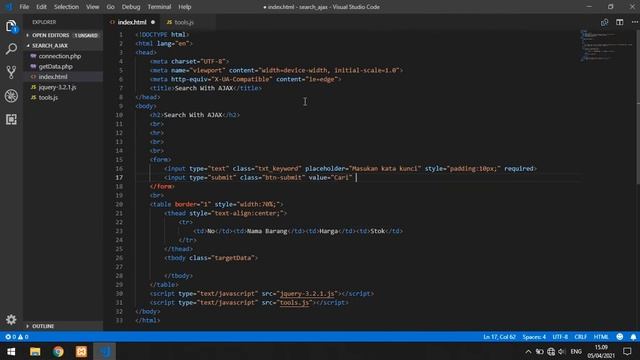 Tutorial Membuat Form Pencarian Data Menggunakan AJAX Jquery смотреть онлайн