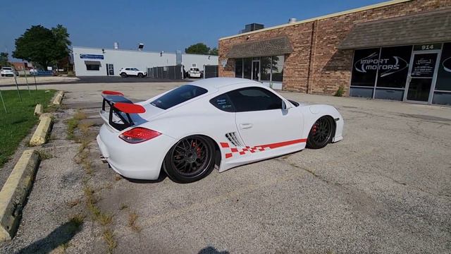 2010 Porsche 987.2 S with GT3 front bumper and RS wing. смотреть онлайн