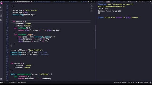 Object getters and setters property Javascript #52 смотреть онлайн