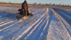 Звучание снегохода Тайга Варяг 550V ДО и ПОСЛЕ переделки глушителя