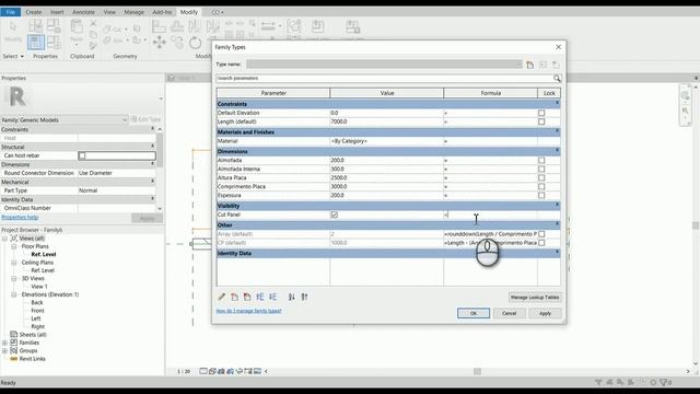 Array Panel in a Line based Generic Model смотреть онлайн