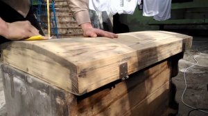 Старый деревянный сундук восстановление (реставрация)