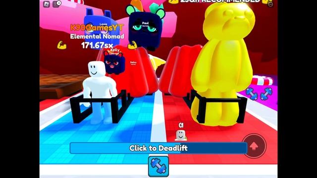 Destroying Gummy Bear At Deadlifts!!! Deadlift Simulator Roblox смотреть онлайн