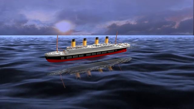 Titanic Ship Animation in Ocean смотреть онлайн