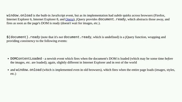 window.onload vs $(document).ready() смотреть онлайн