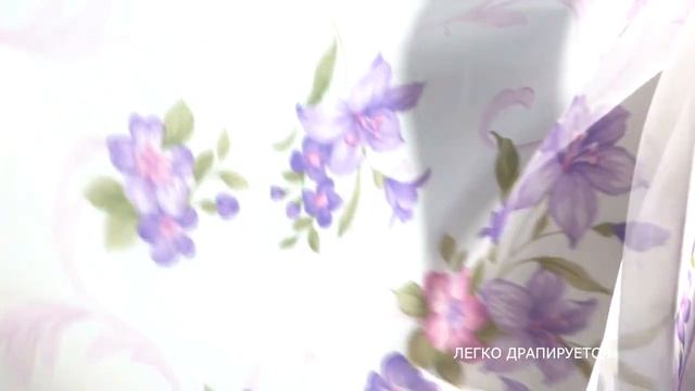 Тюль вуаль с рисунком лилии | WITERRA - фабрика текстиля смотреть онлайн