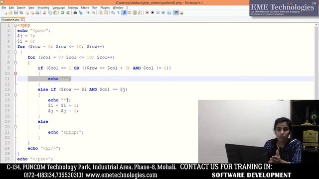 How to Print Alphabet letter 'K' using Star in PHP смотреть онлайн