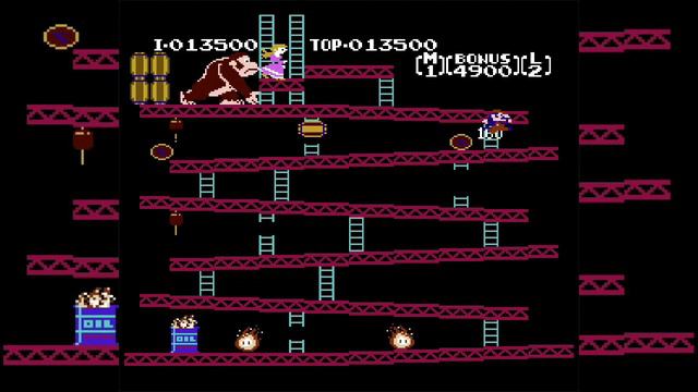 Donkey Kong, NES. Прохождение (walkthrough)
