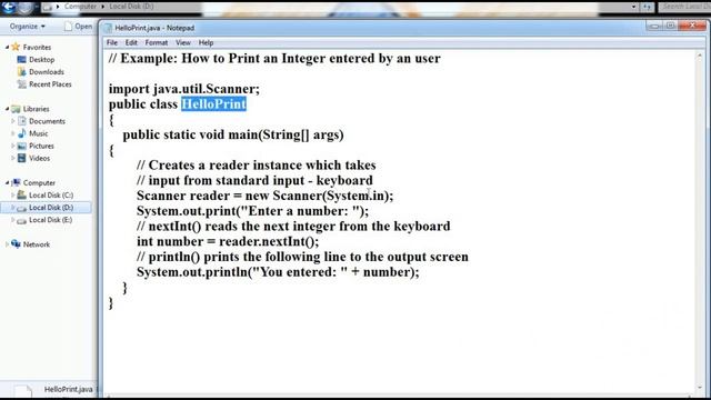 Java Tutorial Video 09 - Program 01 - How to Print an Integer entered by an user. смотреть онлайн