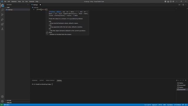 4. Python - select project folder, make and run a python file смотреть онлайн