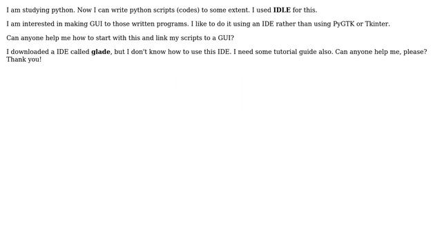 Ubuntu: Python script liking to GUI using IDE смотреть онлайн