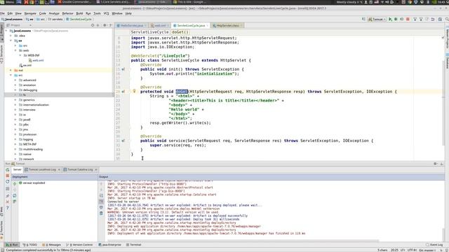 Java EE 6: Servlets 6: Жизненый цикл сервлета смотреть онлайн