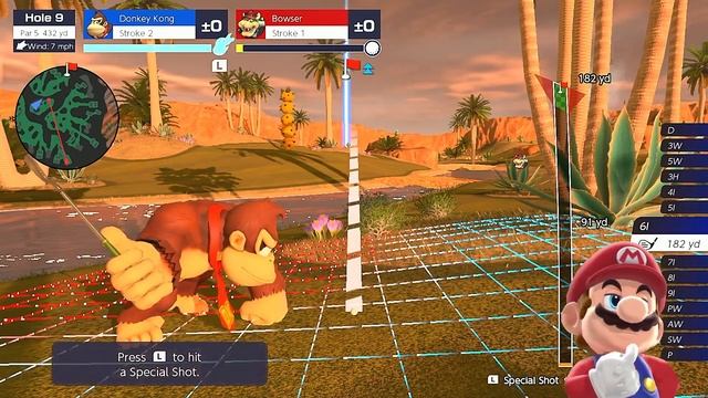 Mario Golf Super Rush Donkey Kong vs Bowser in Spiky Palms смотреть онлайн