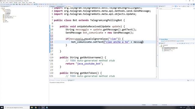 Come Creare Un Bot Telegram in Java [TUTORIAL][ITA] смотреть онлайн