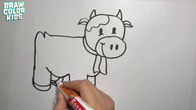 Bolalar uchun sigir rasm/Drawing of a cow for children/Рисунок коровы для детей смотреть онлайн