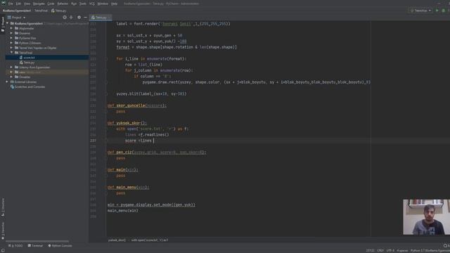 Pygame-Tetris Oyunu смотреть онлайн