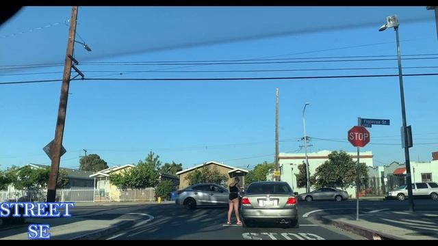 DRIVING ON FIGUEROA STREET / SOUTH CENTRAL LOS ANGELES смотреть онлайн