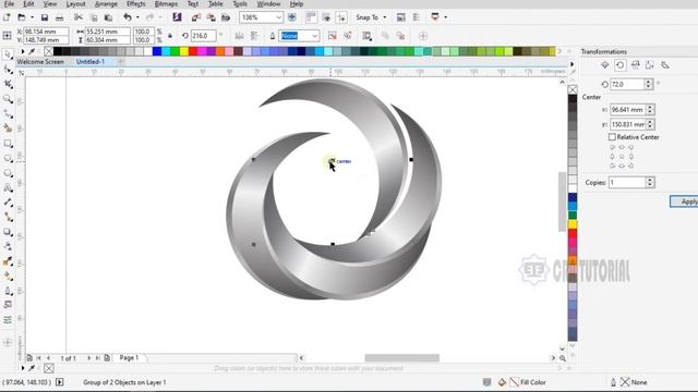 Cara Membuat Logo 3D Dengan Efek Silver Dengan CorelDraw X7 смотреть онлайн