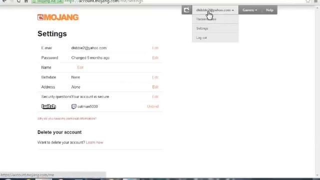 How to link your mojang account to twitch tv toutorial for Minecraft 13w47c смотреть онлайн