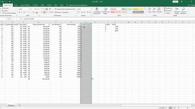 Como fazer Curva ABC, Pareto, Regra 80 20 no Excel смотреть онлайн