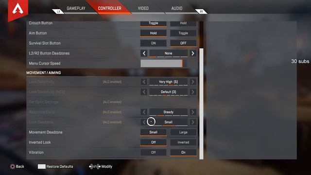 The BEST SETTING for NO RECOIL on CONTROLLER in Apex Legends season 8 смотреть онлайн