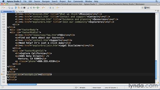 JavaScript(JS-Lynda.com) 06 2 Клик и загрузка смотреть онлайн