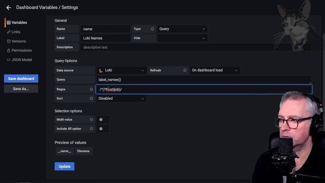 Grafana : Dashboard Variables